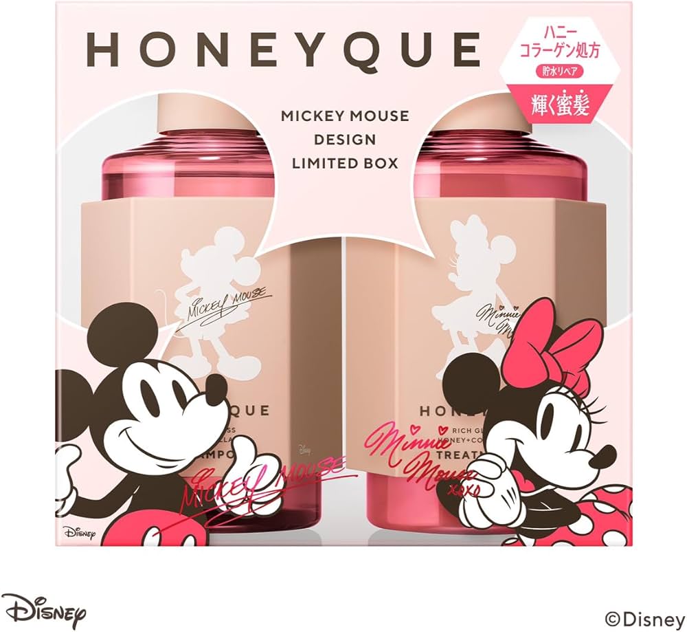 HONEYQUE ミッキーマウスデザイン シャンプー　コンディショナー４箱セット Amazon | ハニーク ディープリペア ミッキーマウスデザイン 限定キット